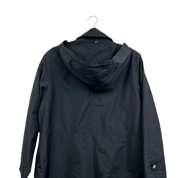 Fitzwright Women Hooded Rain Windbreaker Jacket Zip Lightweight Pocket Black S - Picture 7 of 7